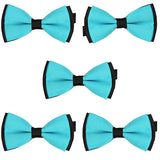 Mens Blue and Black Formal Event Pre-Tied Bow Ties Sets - Gifts Are Blue - 7