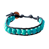 Mens Handmade Natural Stones Bracelet with Adjustable Cord -  Mens Bracelet from Lotus and Luna - Uluwatu Swell