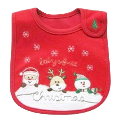 Unisex Baby First Christmas Waterproof Bib