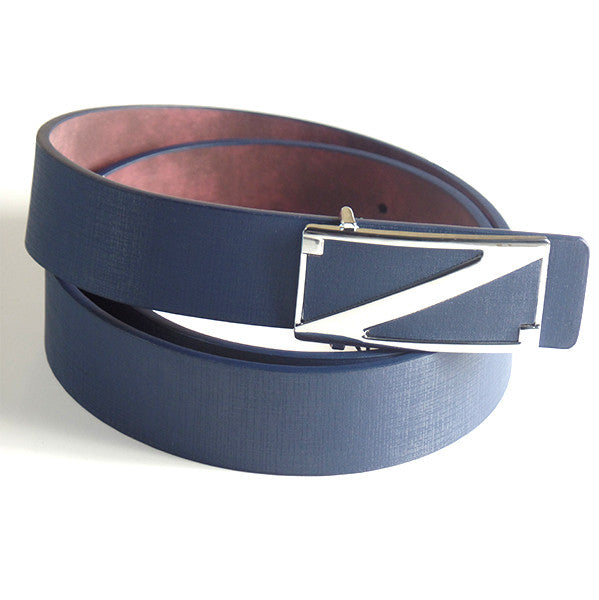 Fashionable Blue Belt with Silver Z Buckle - Gifts Are Blue - 2
