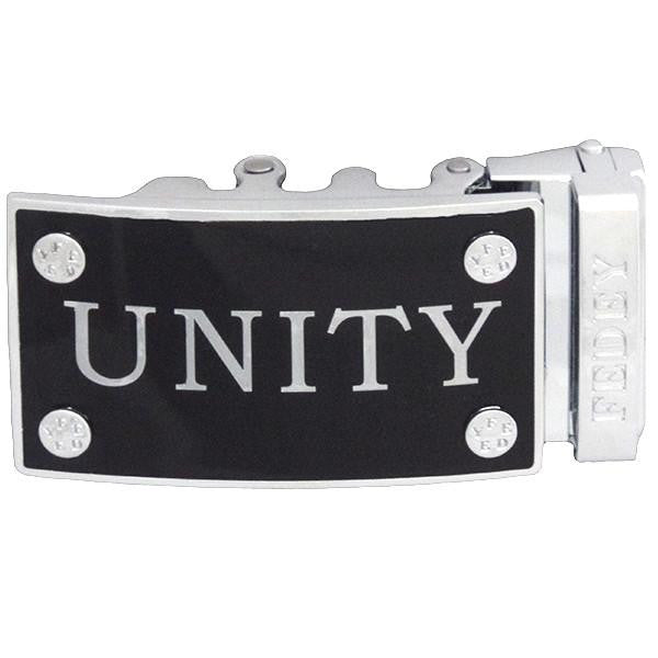 FEDEY Statement Buckles for Ratchet Belt, Silver, Unity