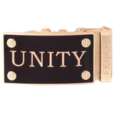 FEDEY Statement Buckles for Ratchet Belt, Gold, Unity