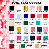 Print options for text on our Thick Thighs Valentine Vibes shirt.  Text can be standard print or glitter print.  all SKUs