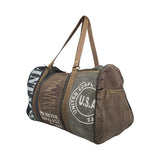 Mens Vintage Usa Print Traveller Bag Myra Bags, Weekend Travel Bag, Mens Duffle Bag, Mens Gym Bag - Mens Vintage Travel Bag Side View