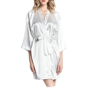Bride Robe with Rhinestones, M, XL, 2XL - Gifts Are Blue - 4, White