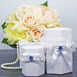 white wedding garter set plus size with flower charm lifestyle