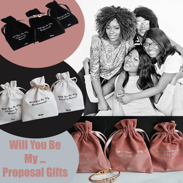 Bridal Party Proposal Gifts - Bracelet Jewelry with Pouch for Bridesmaid, Maid of Honor and Matron - all SKUs