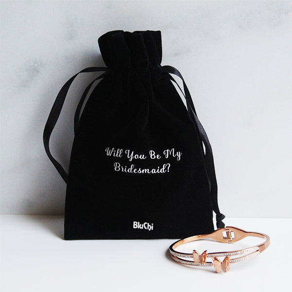 Will You Be My Bridesmaid Jewelry Pouch to Pop the Question to your girls for Bridal Party