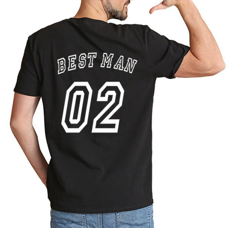Wolf Pack Groom and Groomsmen Bachelor Party T-Shirts, Crewneck, Bachelor Party Shirts, Groomens Shirts, Groomsmen Tees - Best Man Back View