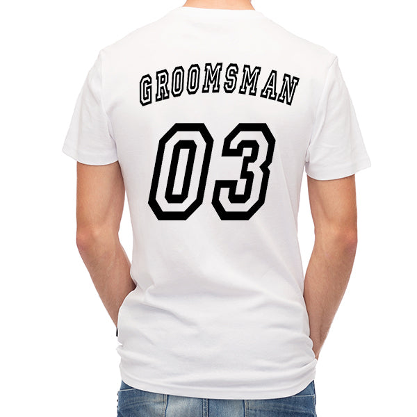 Wolf Pack Groom and Groomsmen Bachelor Party T-Shirts, Crewneck, Bachelor Party Shirts, Groomens Shirts, Groomsmen Tees - Groomsman Back View