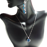Womens 3 pc Jewelry Set Sterling Silver Topazmannequin