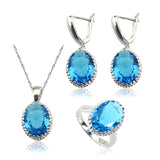 Womens 4pc Topaz Jewelry Set, 925 Sterling Silver, all SKUs