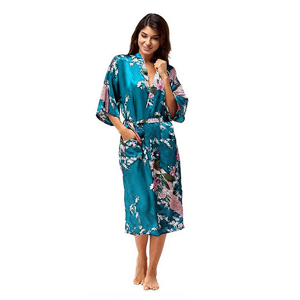 Turquoise Mommy and Me Robes, Floral, Satin, Womens Robes, all SKUs