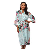 Light Blue Mommy and Me Robes, Floral, Adult Womens Robe, all SKUs