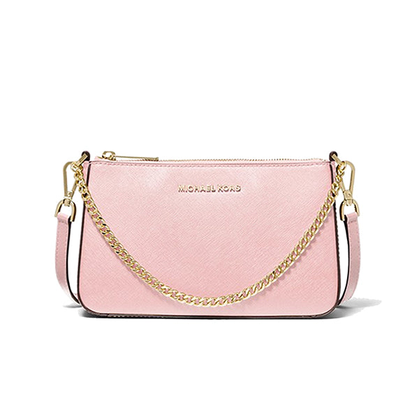 Michael Kors Jet Set Medium Saffiano Leather Crossbody Bag - 35S0GTVU6L - Powder Blush - Main