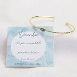 Womens Organic Style Birthstone Bangle Bracelet with Jewelry Box, December Birthdays, Gifts for Sagittarius