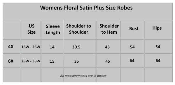 Floral Womens Plus Size Robe, all SKUs