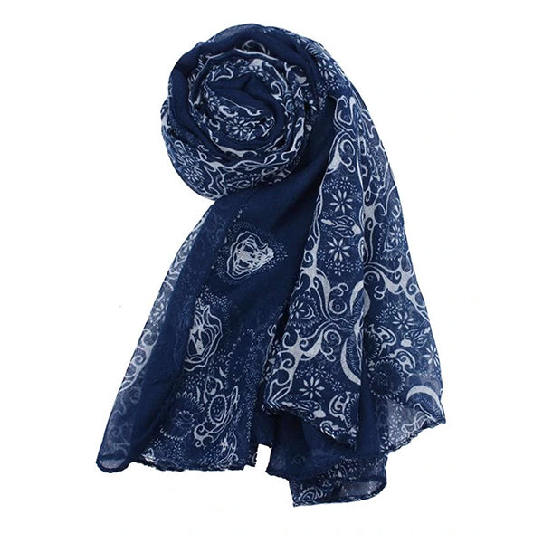 Porcelain Style Blue Women’s Scarf – Gifts Are Blue