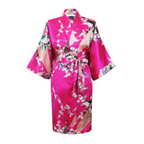 Bright Pink Mommy and Me Robes, Floral, Satin, Womens Robe, all SKUs