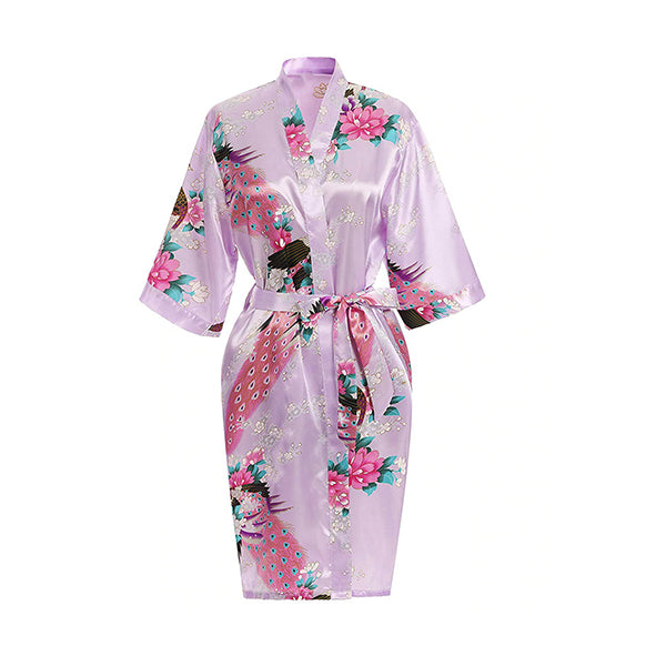Lavender Mommy and Me Robes, Floral, Satin, Womens Kimono Robe, all SKUs