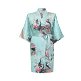 Sky Blue Womens Kimono Robe