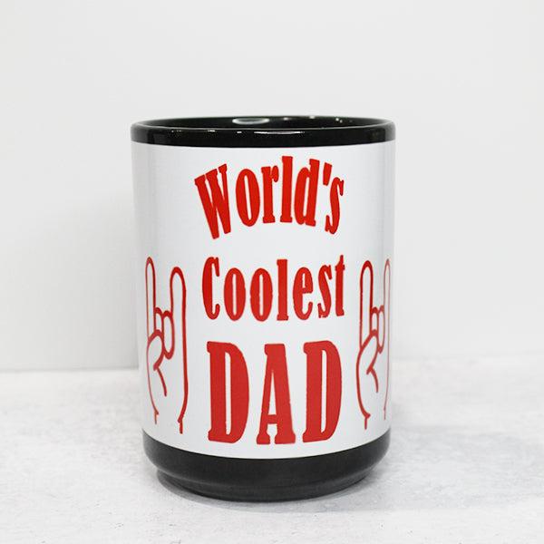 Worlds Coolest Dad Coffee Mug Fathers Day Novelty Mug, Gifts for Dad, Gifts for Grandpa, Fathers Day Coffee Mugs, Coffee Cup - Worlds Coolest Dad Mug