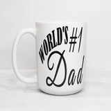 World's Number One Dad Father's Day Coffe Mug Main Alt