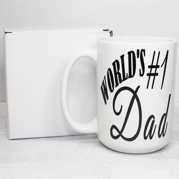 World's Number One Dad Father's Day Coffe Mug Packaging