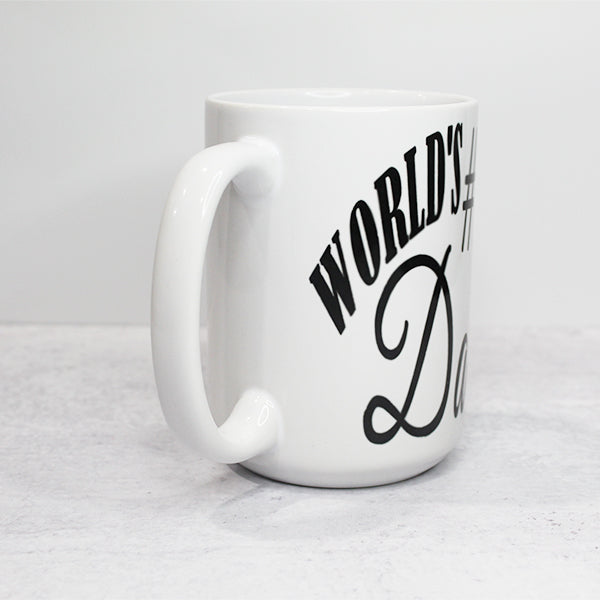 World's Number One Dad Father's Day Coffe Mug Sideview