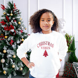 White Christmas Vibes Sweatshirt for kids.  all SKUs